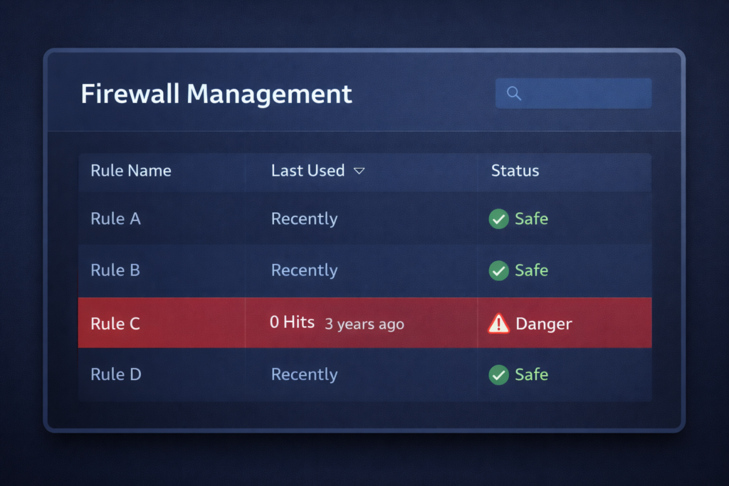 Firewall rule outdated